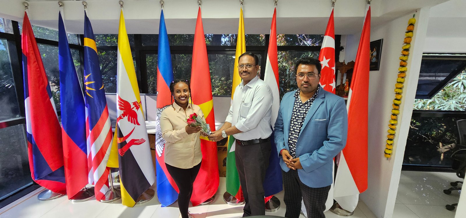 Miss Shalom Genene from Ethiopia welcomed at the GVTO ASEAN office